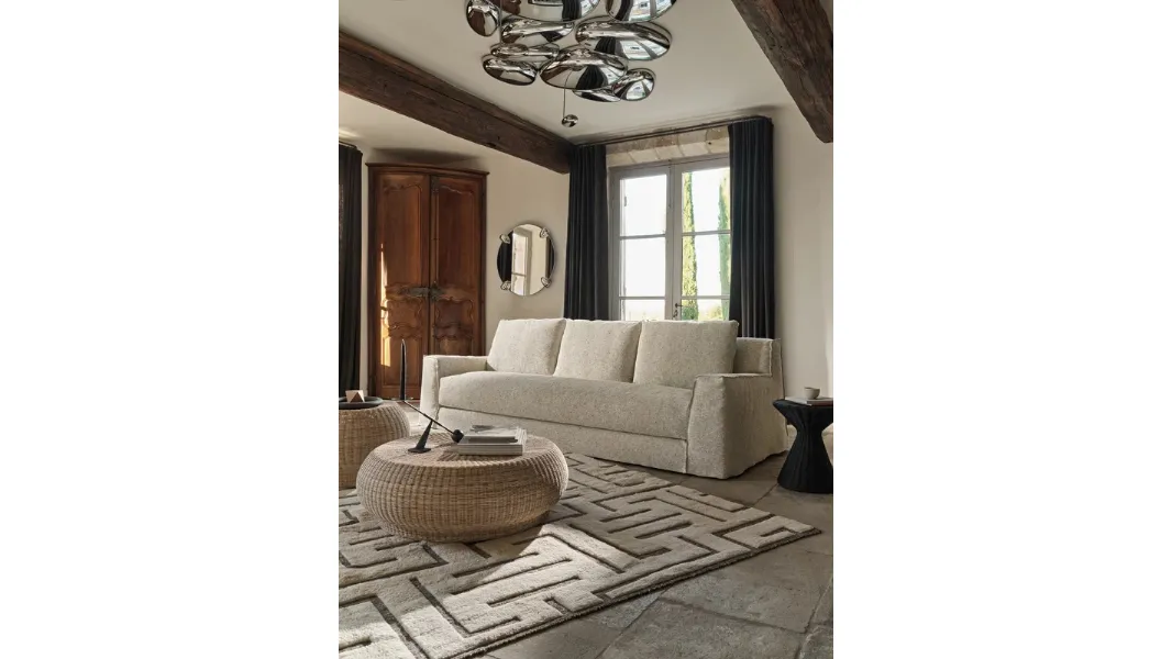 Tavolino Bolla 15 in midollino intrecciato di Gervasoni