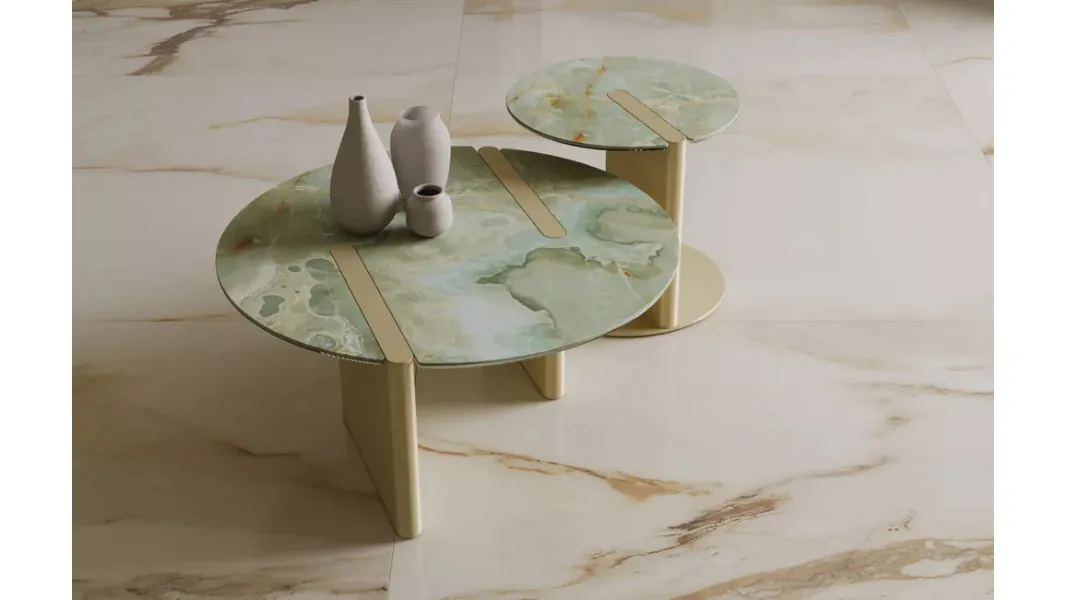 Tavolino in SuperMarmo Bolt di Bontempi