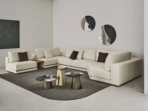 Specchio Luxor con elementi decorativi in SuperMarmo e legno di Bontempi