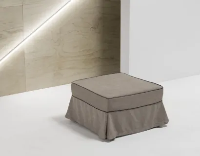 Pouf letto con rivestimento in microfibra con cordino Chip di Dienne Salotti