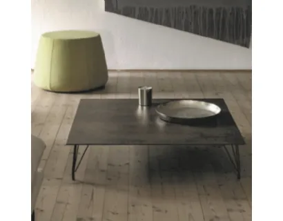 Tavolino quadrato Lipari in laminato HPL finitura Bronzo di Deas