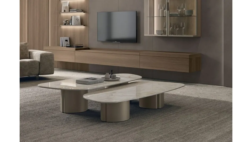 Tavolino Nemo con top in gres di Tomasella