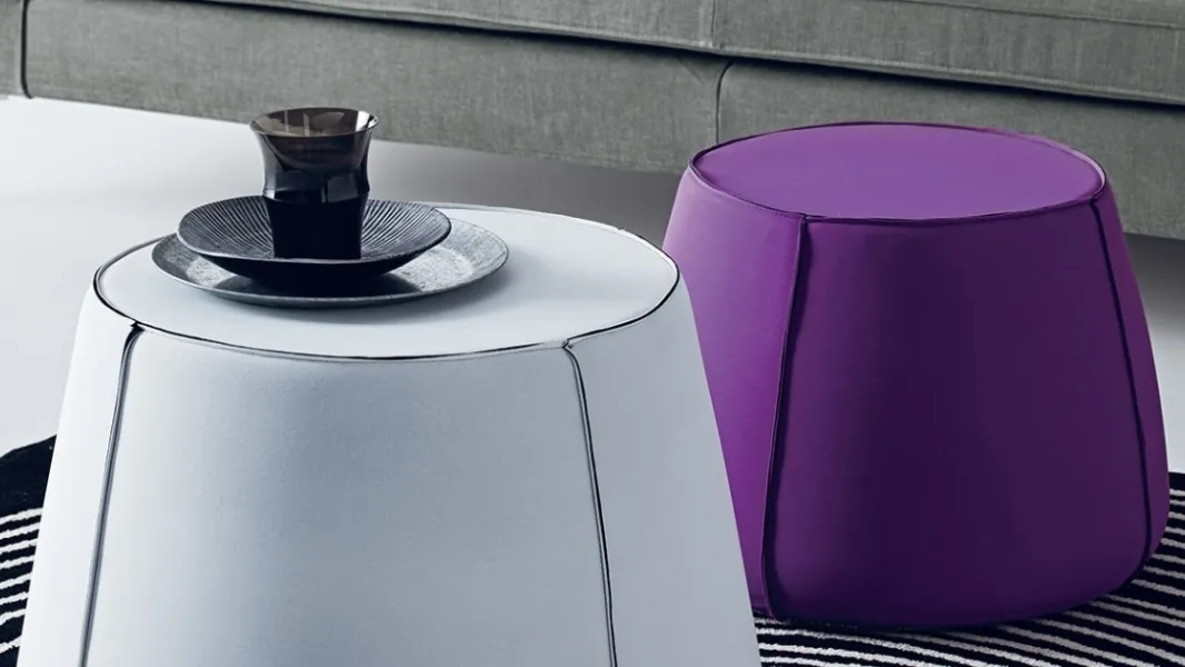 Pouf Joker piccolo e medio in tessuto elastico di Deas