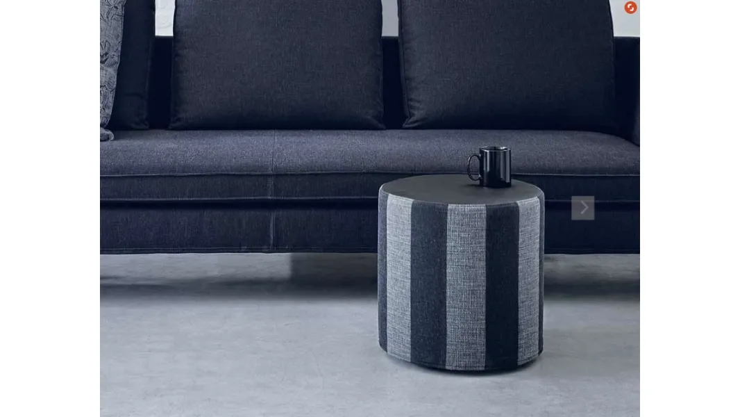 Pouf cilindrico in tessuto Nico di Deas