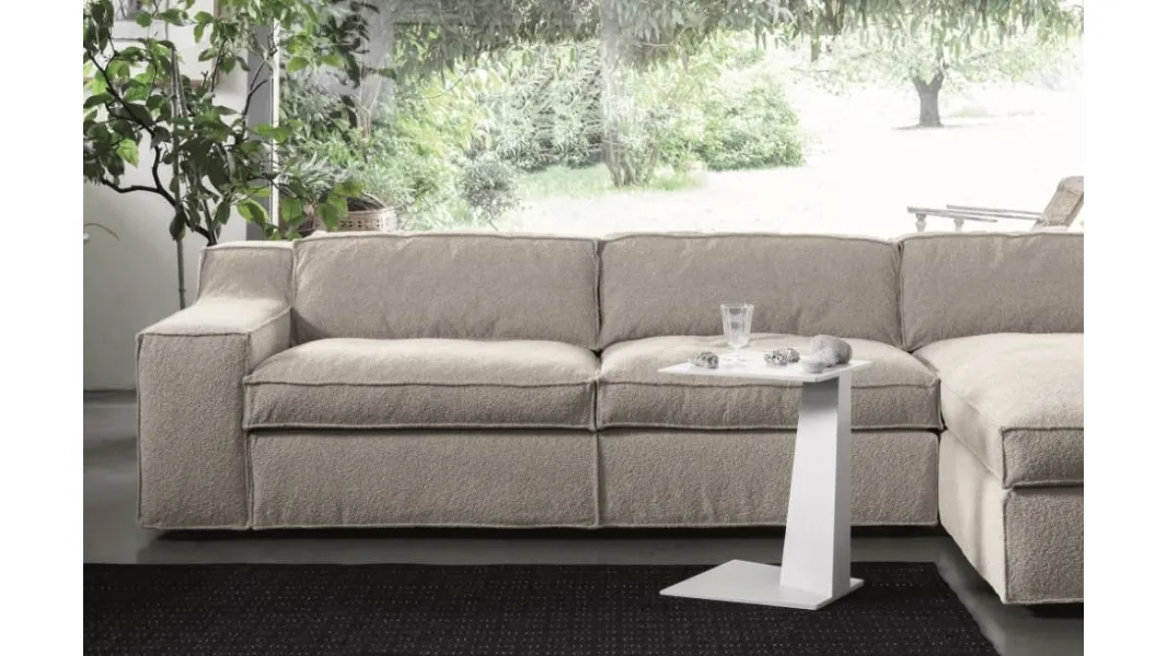 Tavolino da divano Share in laminato Bianco di Deas
