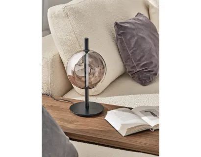Lampada Sferatus da tavolo in vetro e acciaio di Bontempi