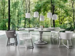 Lampada a sospensione in rattan Sweet di Gervasoni
