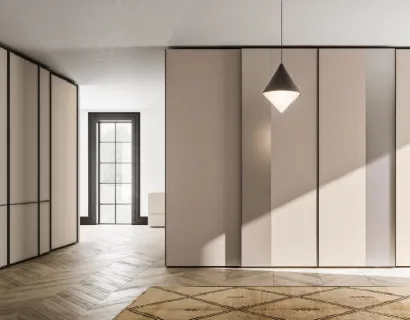 Armadio con ante scorrevoli Alterna Double Glass di Zalf