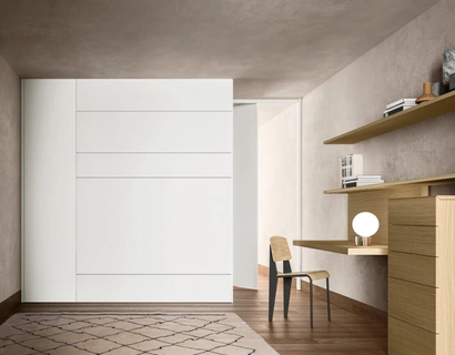 Armadio battente Alterna SM2011 con modulo letto di Zalf