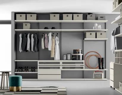 Cabina Armadio Easy Project Up in laccato opaco di Dall'Agnese