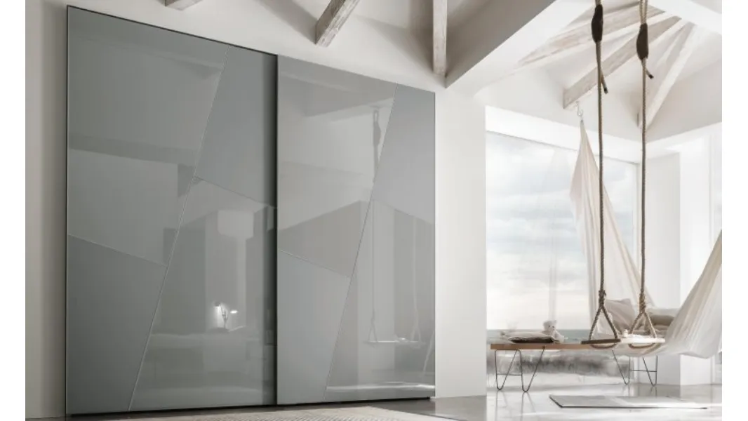 Armadio con anta scorrevole in vetro Kross di Tomasella