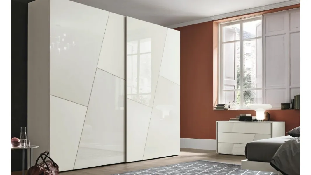 Armadio con anta scorrevole in vetro Kross di Tomasella