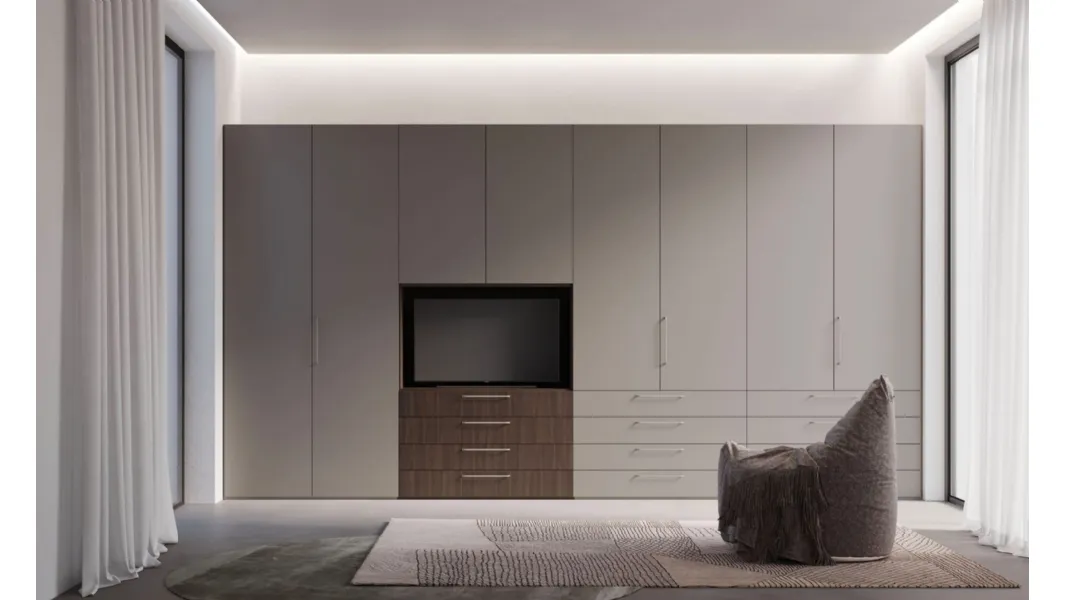 Armadio Night 50 con vano TV di Nardi Interni