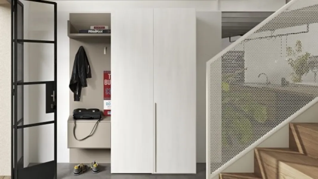 Armadio RD107 Easy con ante battenti di Marka Total Living
