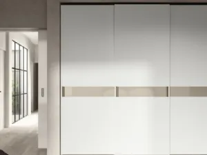 Armadio RD501 Glass con ante scorrevoli in vetro di Marka Total Living