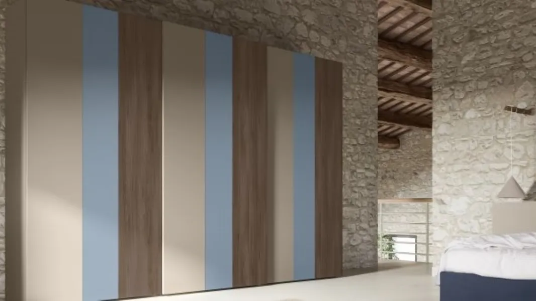 Armadio RD507 Strip con ante scorrevoli di Marka Total Living