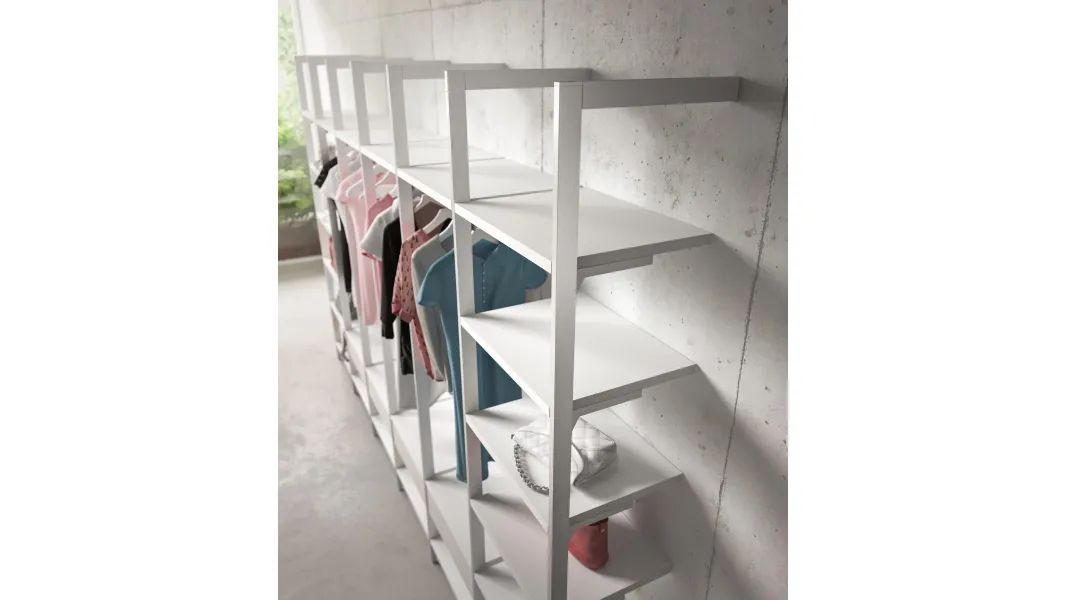 Cabina Armadio Pali Kalì finitura Bianco di Marka Total Living