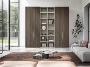 Armadio Battente Vela ZN10 finitura Forestal Dark e Nuvola di Marka Total Living