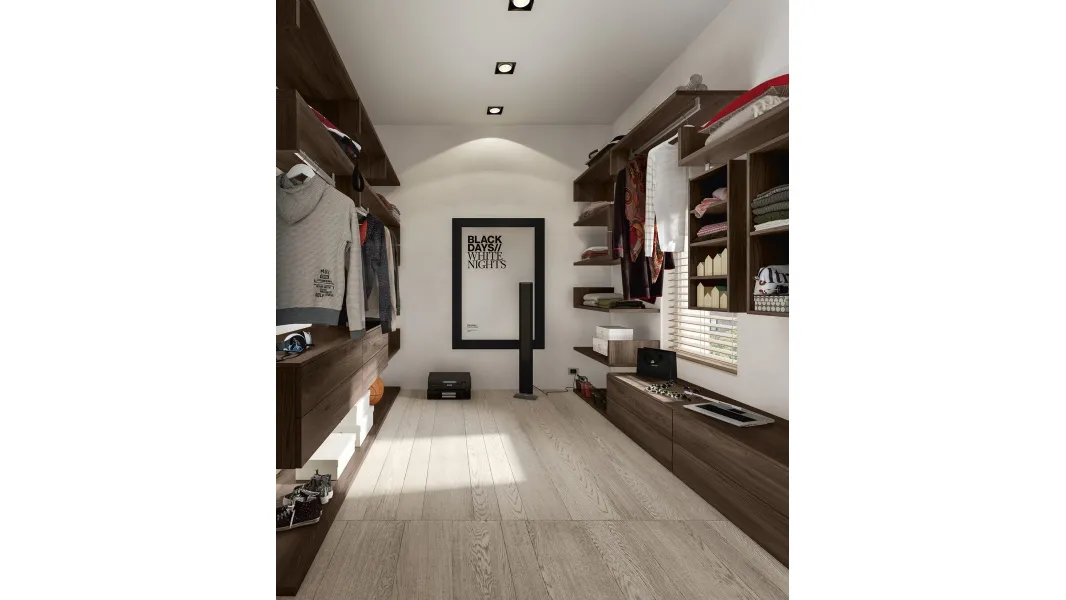 Cabina Armadio ZN101 Combi finitura Forestal Dark di Marka Total Living