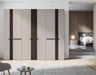 Armadio Battente Pop ZN13 finitura Nuvola e Bronzo di Marka Total Living