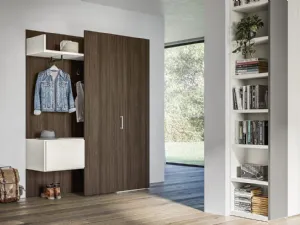 Armadio Battente Tetris ZN15 finitura Forestal Dark e Perla di Marka Total Living