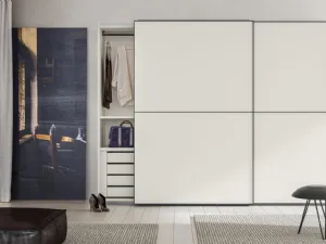 Armadio Scorrevole Elite ZN26 finitura Perla di Marka Total Living