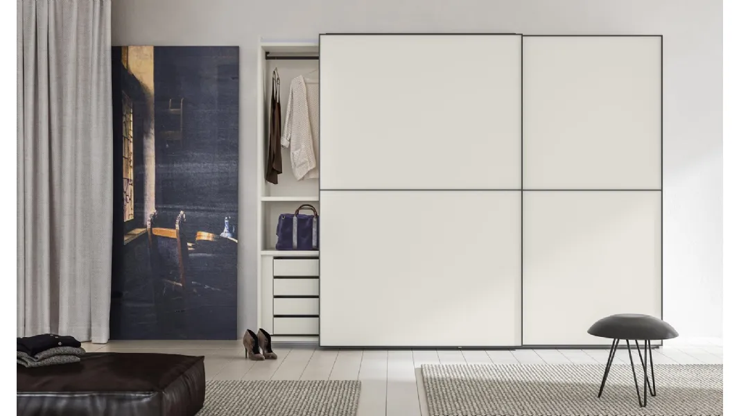 Armadio Scorrevole Elite ZN26 finitura Perla di Marka Total Living