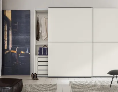 Armadio Scorrevole Elite ZN26 finitura Perla di Marka Total Living