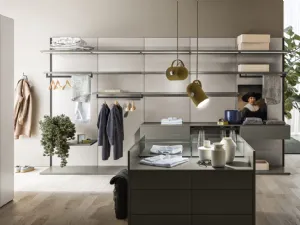 Cabina Armadio Vertiko ZN29 finitura Nuvola e Creta di Marka Total Living