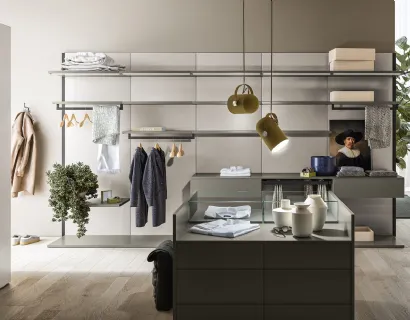 Cabina Armadio Vertiko ZN29 finitura Nuvola e Creta di Marka Total Living