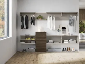 Cabina Armadio Combi ZN31 finitura Beige e Forestal Dark di Marka Total Living