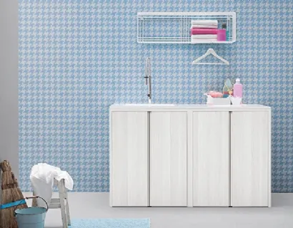 Mobile da Bagno in melaminico effetto legno Acqua e Sapone Lavanderia 02 di Birex