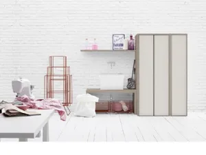 Mobile da Bagno in melaminico e lavabo in ceramica Acqua e Sapone Lavanderia 02 di Birex