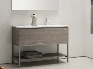 Mobile Bagno da appoggio in melaminico effetto legno B-GO BG003 di Compab