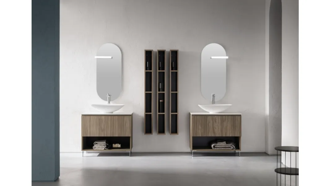 Mobile Bagno da appoggio in nobilitato effetto legno B-GO BG024 di Compab