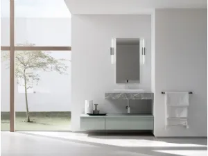 Mobile da Bagno sospeso in laccato opaco B201 BD011 di Compab