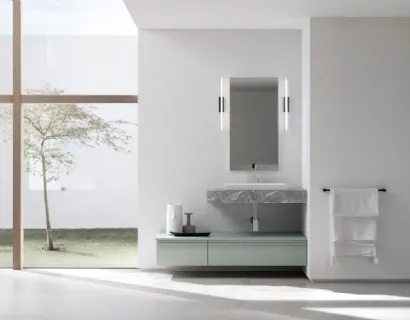 Mobile da Bagno sospeso in laccato opaco B201 BD011 di Compab