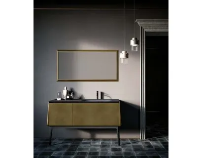 Mobile da bagno di design in laccato metallico Campus 01 di Birex