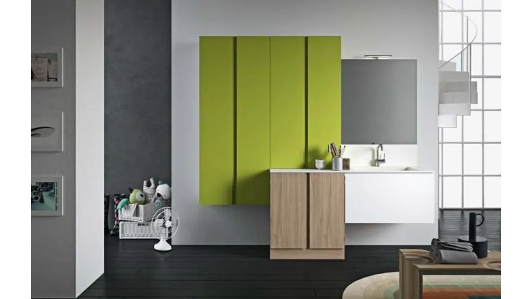 Mobile da lavanderia in laccato e melaminico Idrobox 07 di Birex