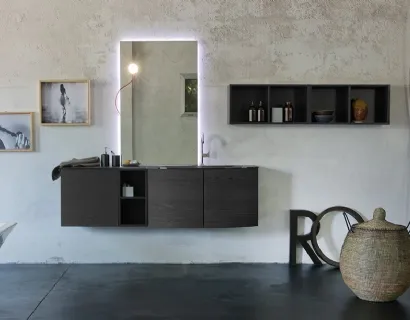 Mobile da Bagno sospeso in rovere K25 32 di Compab