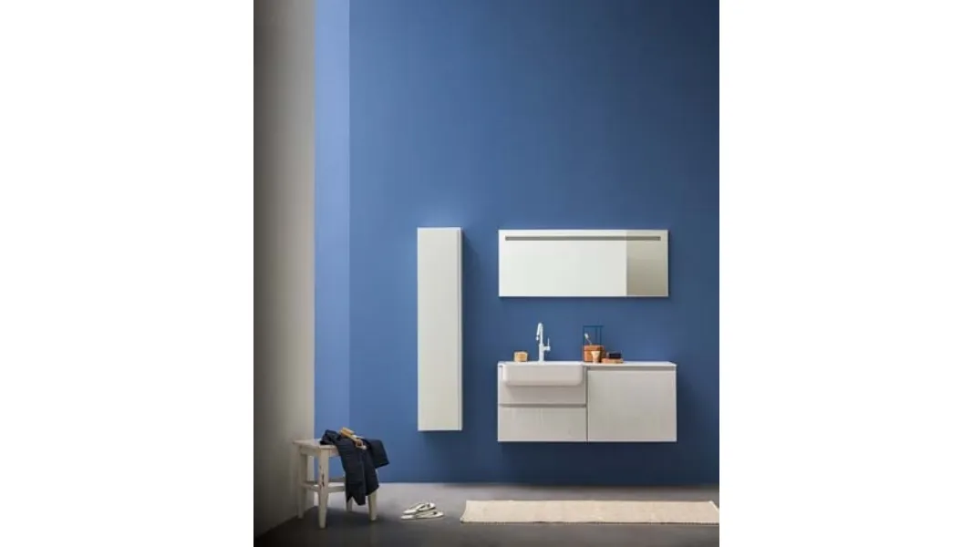 Mobile da bagno sospeso in melaminico Lapis 08 di Birex