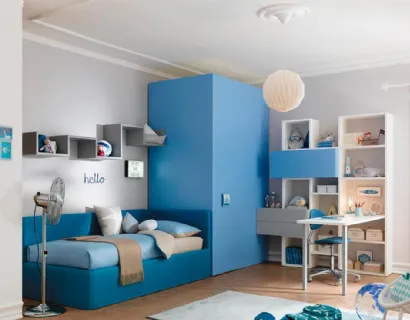 Cameretta con letto a terra per bambini  KC314 di Moretti Compact