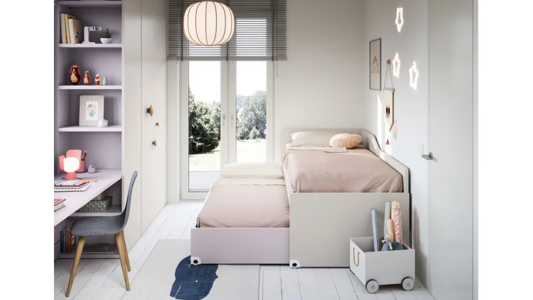 Cameretta Salvaspazio con Letti Rialzati di Nidi