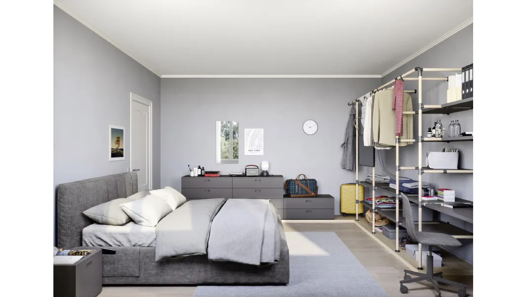 Cameretta componibile con letto matrimoniale Swell di Nidi