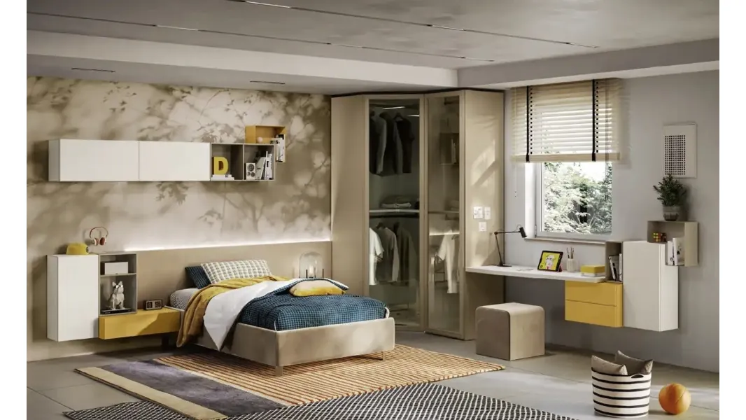 Cameretta per ragazzi Y102 di Moretti Compact Camerette