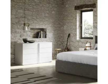 Comodino Gruppo Basic in legno laccato di Marka Total Living