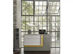 Comodino Gruppo Time in legno laccato di Marka Total Living