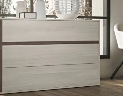 Comodino Gruppo Vox in legno con piano orrizzontale personalizzabile di Marka Total Living
