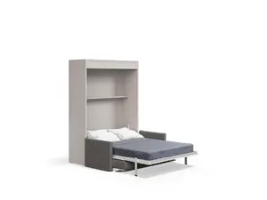 Letto a scomparsa aperto Alì Verticale con divano GL34 di Marka Total Living