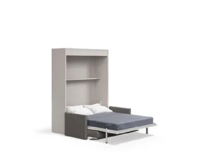 Letto a scomparsa aperto Alì Verticale con divano GL34 di Marka Total Living